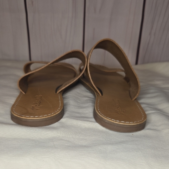 Madewell Tan Leather "The Boardwalk" Double Strap Sandals Size 8.5 - Picture 8 of 8